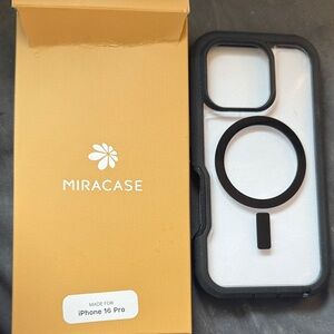 Miracase Black iPhone 16 Pro Case